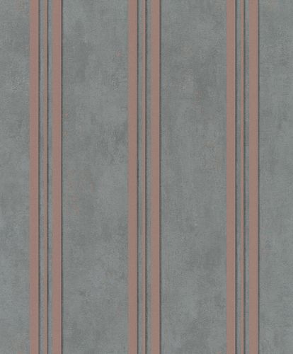 Non-Woven Wallpaper Stripes metallic grey pink 32637