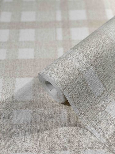 Non-Woven Wallpaper Squares Check cream 32659