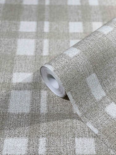 Non-Woven Wallpaper Squares Check beige 32660
