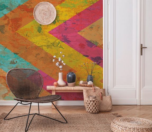 Digital Print Photo Wallpaper Zig-Zag colourful DD118826
