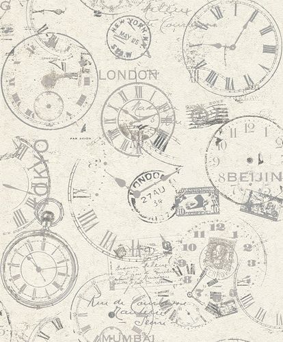 non-woven wallpaper Rasch Andy Wand clocks 649208