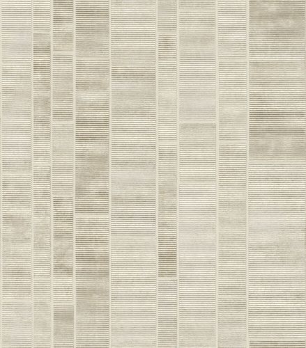 Non-Woven Wallpaper Rasch Tiles beige-grey 428209