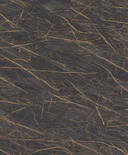 Non-Woven Wallpaper Rasch Mable black gold 428964