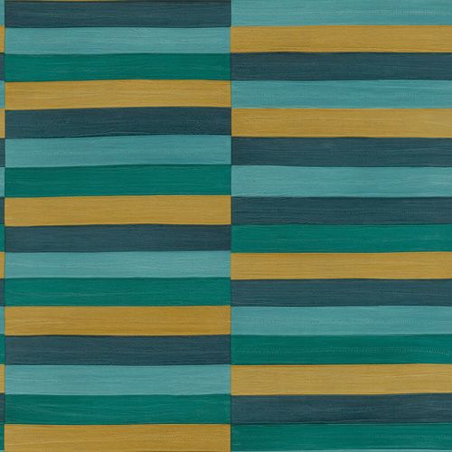 Non-Woven Wallpaper Rasch Stripes Leather green 418736