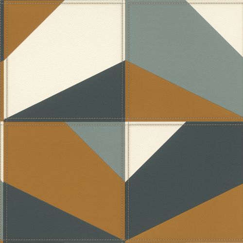 Non-Woven Wallpaper Rasch Graphic Leather brown 419252