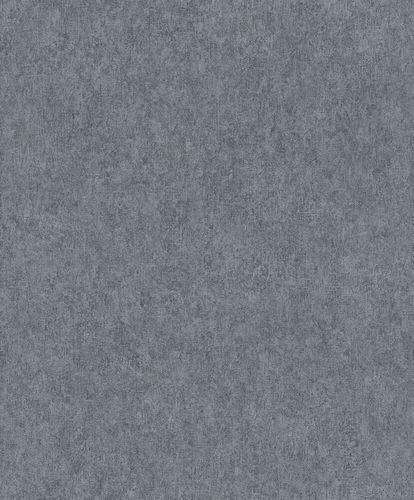 Non-Woven Wallpaper Rasch Plain Plaster dark blue 617146