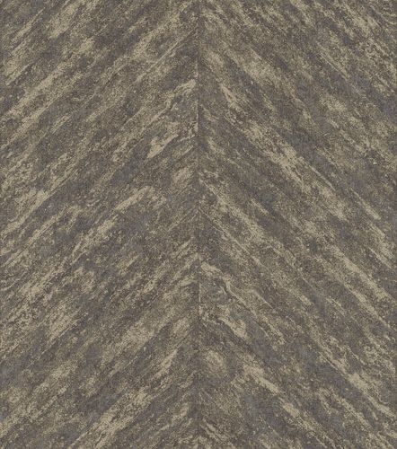 Non-Woven Wallpaper Rasch Stripes Fishbone black 617559