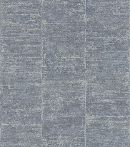 Non-Woven Wallpaper Rasch Stripes blue Metallic 617634