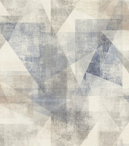 Non-Woven Wallpaper Rasch Graphic blue grey 617955
