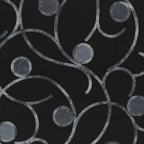 Non-woven wallpaper black grey silver 02420-40