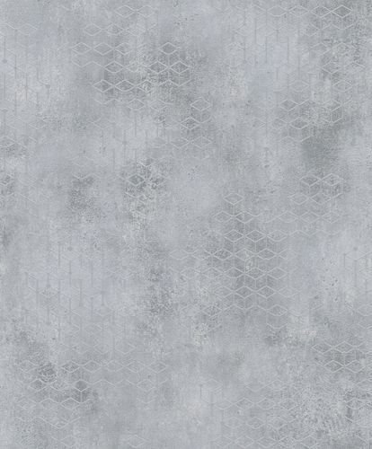 Non-Woven Wallpaper Cubes dark grey Gloss 82242