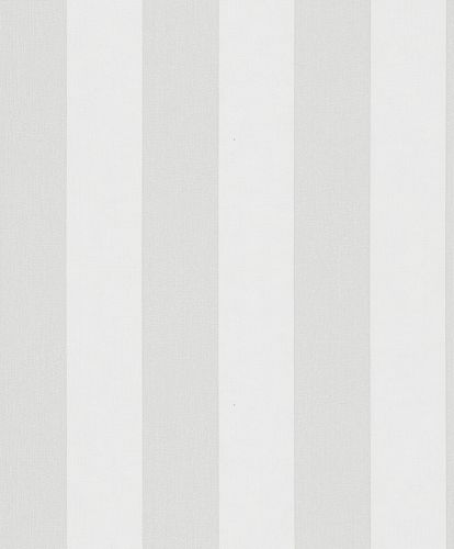 Non-Woven Wallpaper Block Stripes light grey white 82258