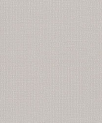 Non-Woven Wallpaper Bast Look Metallic greige 32807
