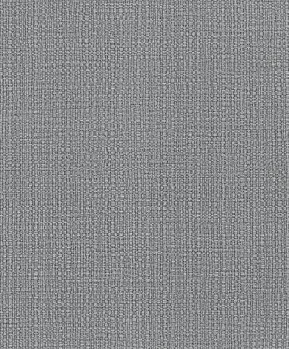 Non-Woven Wallpaper Bast Look Metallic grey silver 32808