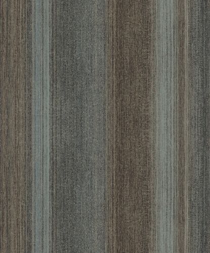 Non-Woven Wallpaper Stripes Gloss blue gold 32839