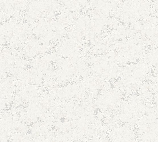 Non-Woven Wallpaper Mottled Metallic white 3777-15