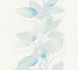 Non-Woven Wallpaper Leaves white green Gloss 37815-1 1