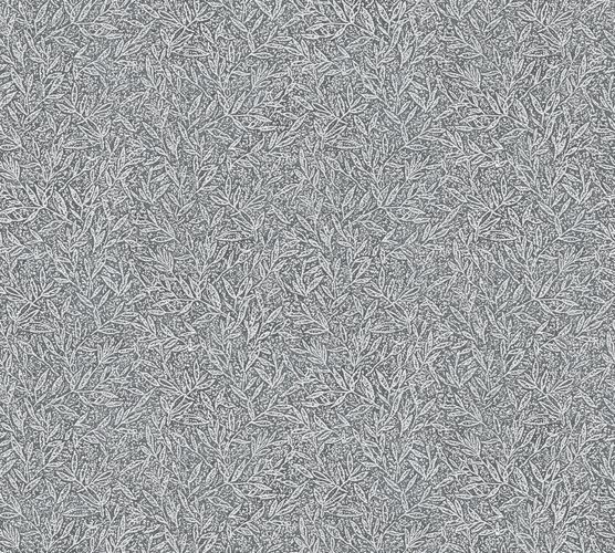 Non-Woven Wallpaper Leaves anthracite metallic 37837-2