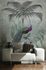 Photo Wallpaper Non-Woven Jungle Peacock grey-green 1