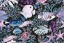 Photo Wallpaper Non-Woven Fish Underwater purple pink 2