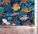 Photo Wallpaper Non-Woven Fish Underwater colourful blue 1