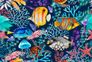 Photo Wallpaper Non-Woven Fish Underwater colourful blue 2