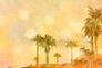 Photo Wallpaper Non-Woven Palms Orient yellow grey 2