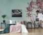 Photo Wallpaper Non-Woven Palms Tropical pink blue 1