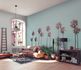 Photo Wallpaper Non-Woven Palms Tropical blue pink 1