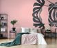 Photo Wallpaper Non-Woven Monstera Leave Water pink 1