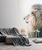 Photo Wallpaper Non-Woven Lion Snow Nature white beige 1