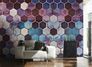 Photo Wallpaper Non-Woven 3D Mable Graphic purple blue 1