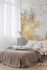 Photo Wallpaper Non-Woven Tree Birds Nature gold white 1