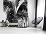 Photo Wallpaper Non-Woven Palms Nature black white 1