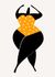 Photo Wallpaper Non-Woven Women Dance Dots yellow 2