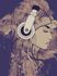 Photo Wallpaper Women Headphones purple beige 2