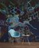 Photo Wallpaper Non-Woven Coral Abstract blue black 1