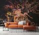 Photo Wallpaper Non-Woven Coral Abstract orange pink 1