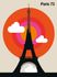 Photo Wallpaper Non-Woven Paris Eiffel Tower Retro 2
