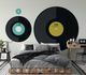 Photo Wallpaper Non-Woven Vinyl LP EP Retro black blue 1