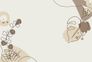 Photo Wallpaper Non-Woven Leaves painted brown beige 2