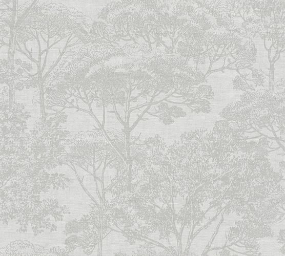 Non-Woven Wallpaper Trees Nature grey 38023-4