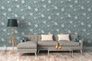 Non-Woven Wallpaper Floral Flowers Leaves blue 38028-5 5