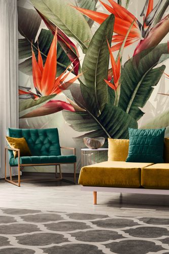 Photo Wallpaper Non-Woven Jungle orange DD120242