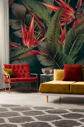 Photo Wallpaper Non-Woven jungle leaves green DD120243