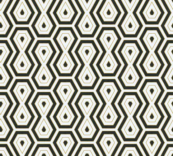 Non-Woven Wallpaper Graphic Retro white black 37707-5