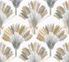 non-woven wallpaper palm leaves grey yellow 37708-4 1