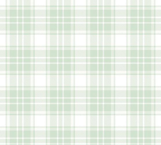 Wallpaper Kids Checked green white 38122-2