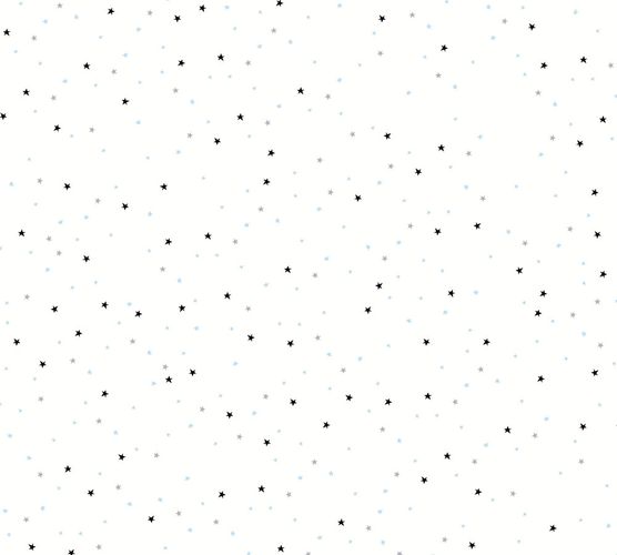 Wallpaper Kids Stars blue black white 38123-1