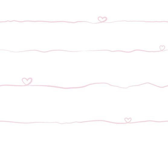 Wallpaper Kids Lettering Hearts pink white 38140-2